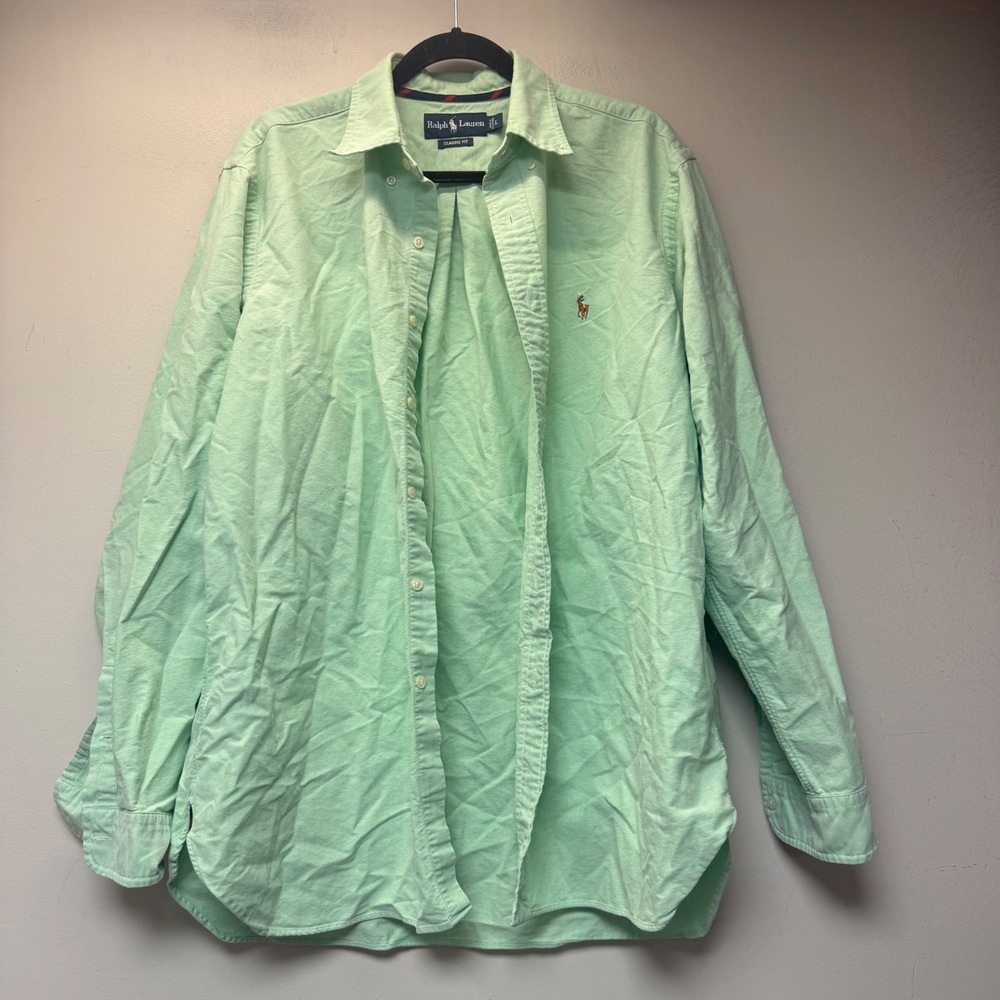 Ralph Lauren Green Long Sleeve Button-Down Shirt
